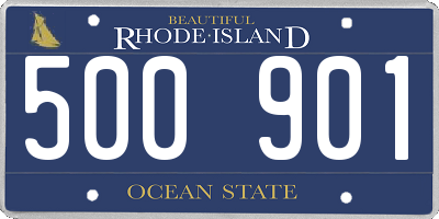 RI license plate 500901