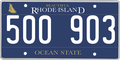 RI license plate 500903