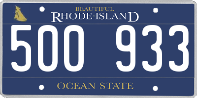 RI license plate 500933