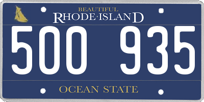 RI license plate 500935