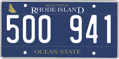 RI license plate 500941