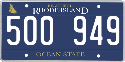 RI license plate 500949