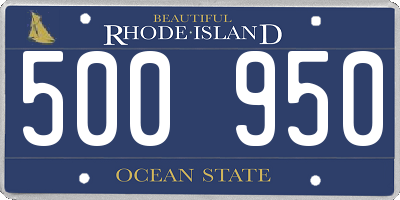 RI license plate 500950