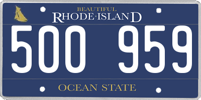 RI license plate 500959