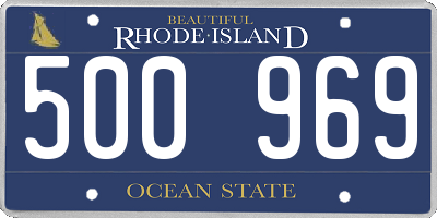 RI license plate 500969