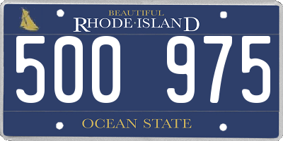 RI license plate 500975