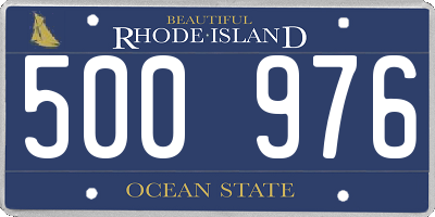RI license plate 500976