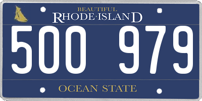 RI license plate 500979