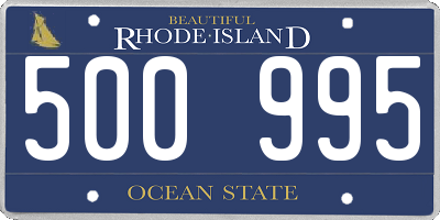 RI license plate 500995