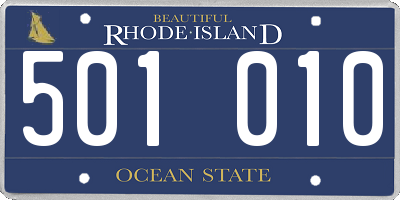 RI license plate 501010