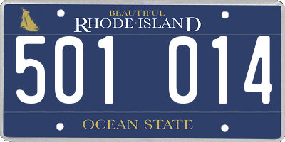 RI license plate 501014