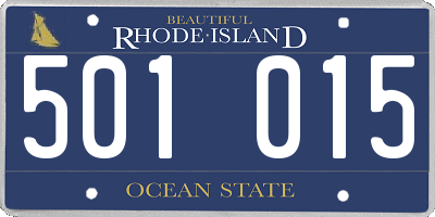 RI license plate 501015