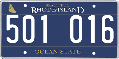 RI license plate 501016