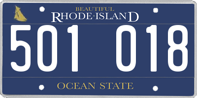 RI license plate 501018