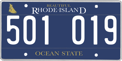 RI license plate 501019