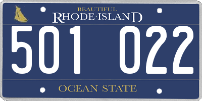RI license plate 501022