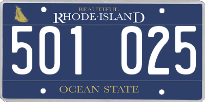 RI license plate 501025