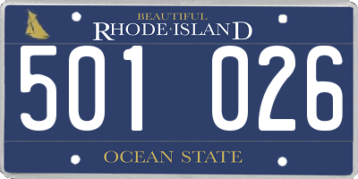 RI license plate 501026