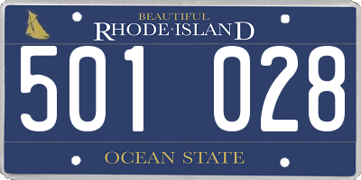 RI license plate 501028