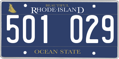 RI license plate 501029