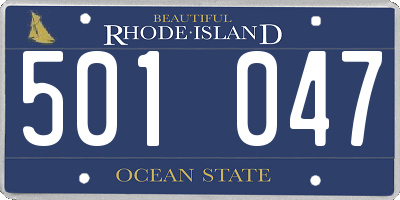 RI license plate 501047