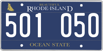 RI license plate 501050