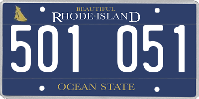 RI license plate 501051