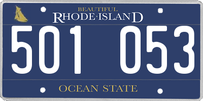 RI license plate 501053