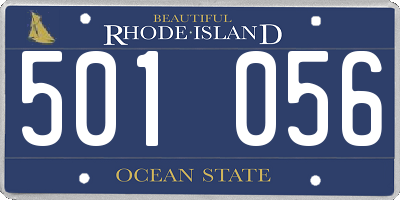 RI license plate 501056