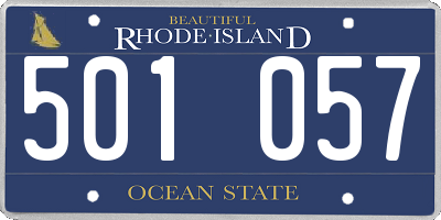 RI license plate 501057