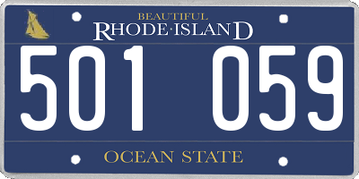 RI license plate 501059