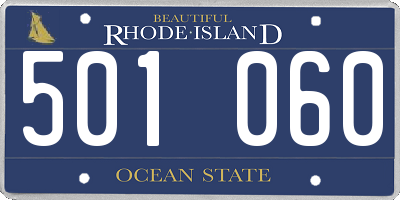 RI license plate 501060