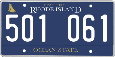 RI license plate 501061
