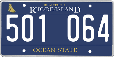 RI license plate 501064