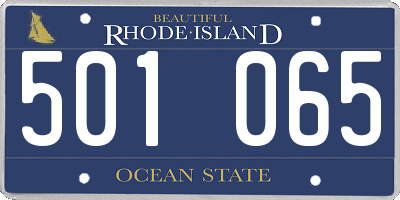 RI license plate 501065