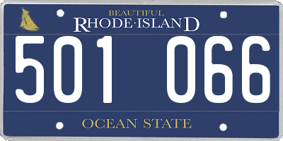 RI license plate 501066