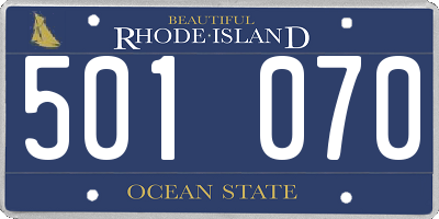 RI license plate 501070