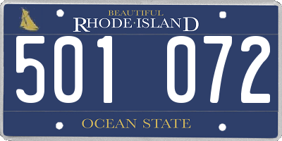 RI license plate 501072
