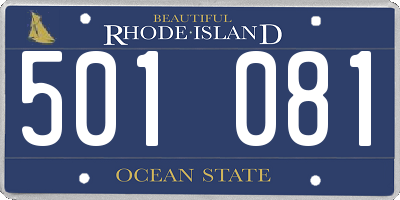 RI license plate 501081
