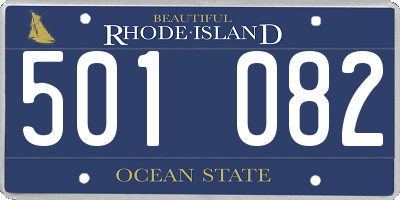 RI license plate 501082