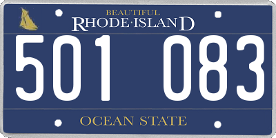 RI license plate 501083