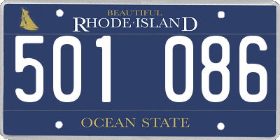 RI license plate 501086