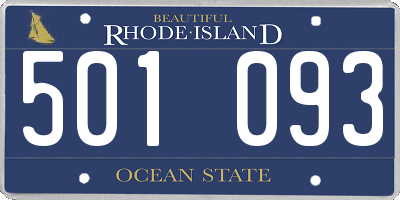 RI license plate 501093