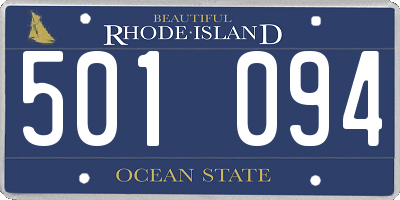 RI license plate 501094