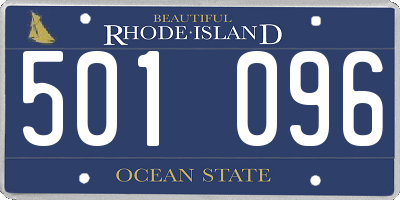 RI license plate 501096