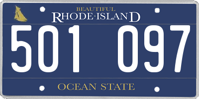 RI license plate 501097