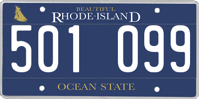 RI license plate 501099