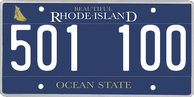 RI license plate 501100