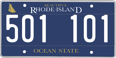 RI license plate 501101