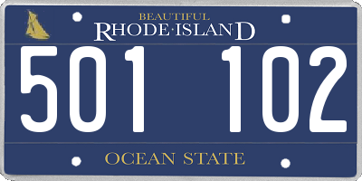 RI license plate 501102